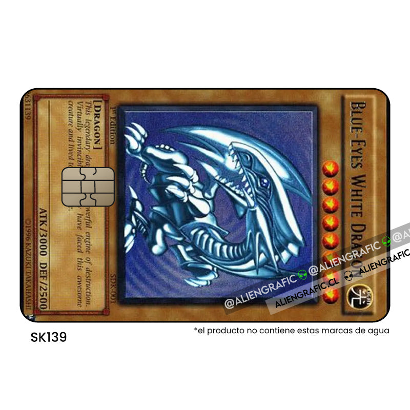 Carta Dragon blanco de ojos azules