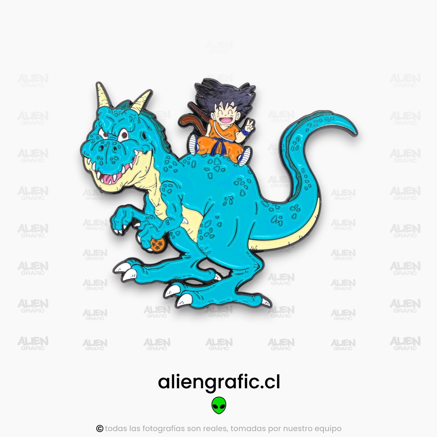 Goku Chiquito Con Dinosaurio